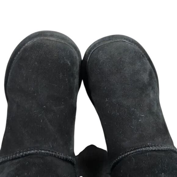 Bearpaw Shoes Women 9 Boot Winter Tall Emma Leather Sheepskin Warm Comfort Black - Picture 9 of 16